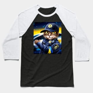 Ukrainian Cat Policeman Baseball T-Shirt